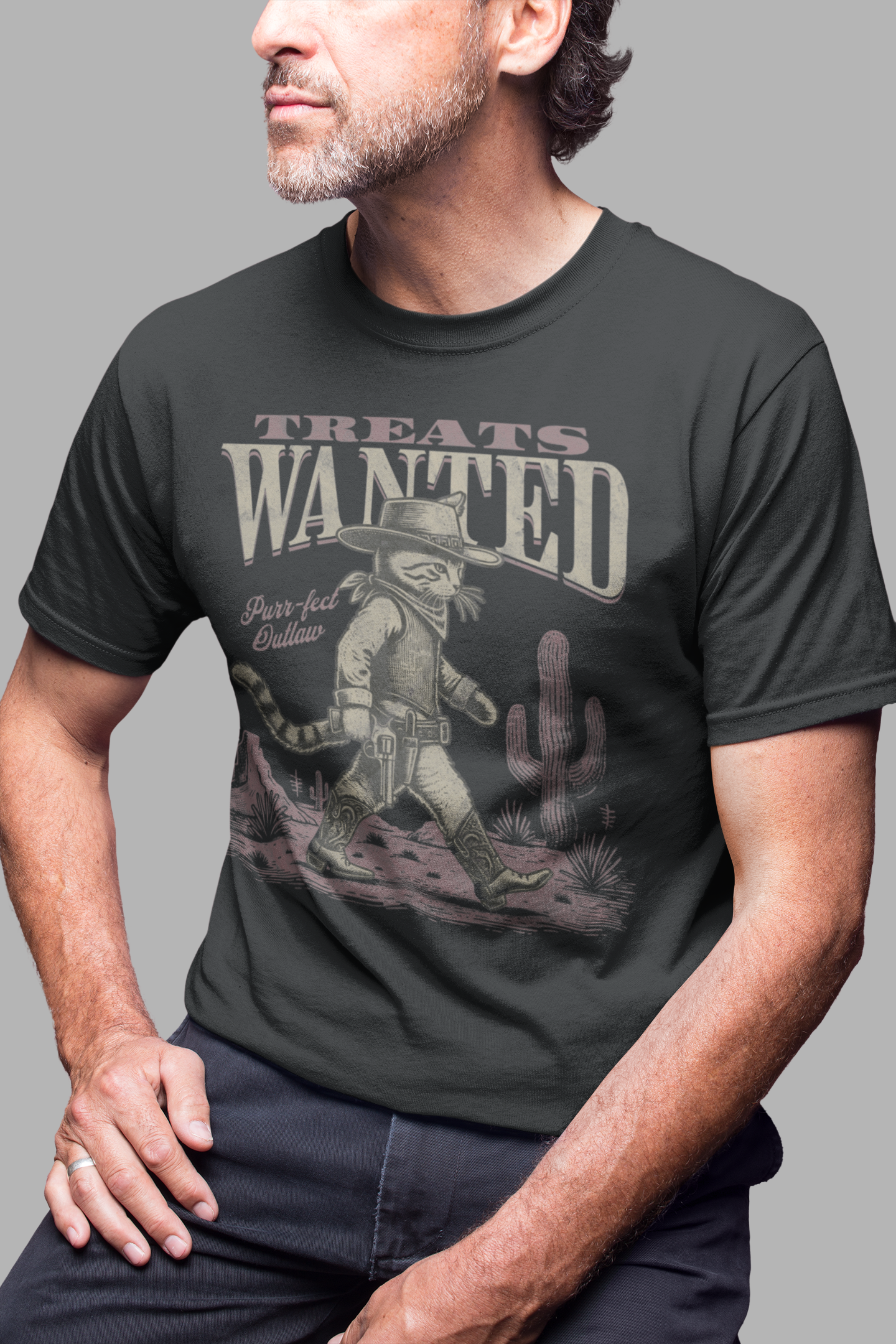 Vintage Cowboy Cat T-shirt