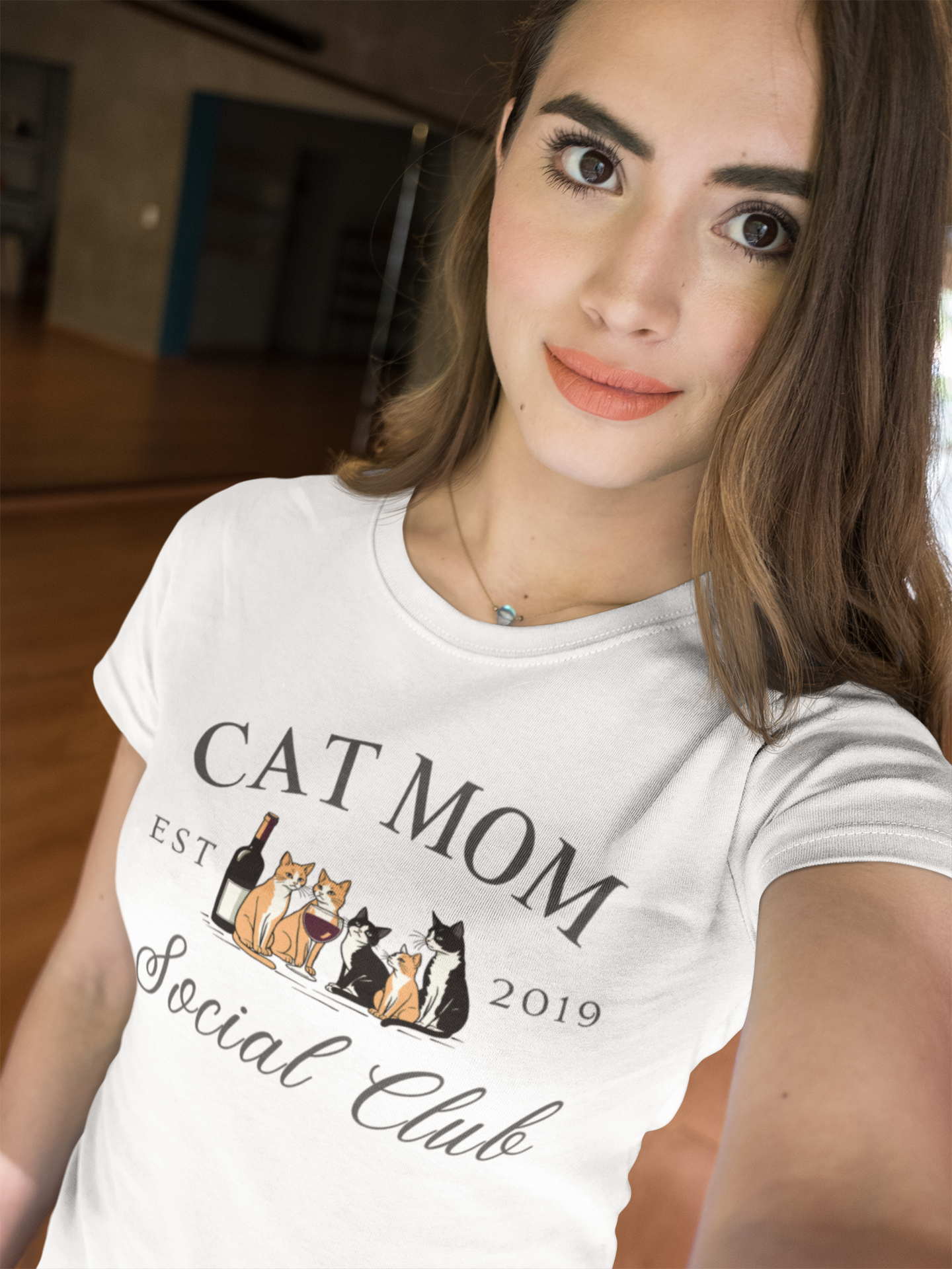 Personalized Cat Mom Social Club Graphic Tee